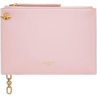 BALMAIN BALMAIN Pink Pulse Zipped Pouch