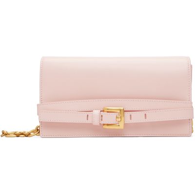 BALMAIN BALMAIN Pink Shuffle Calfskin Wallet Bag