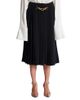 Balmain Balmain Pleated Silk Midi Skirt with Embellished Detail - 1