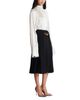 Balmain Balmain Pleated Silk Midi Skirt with Embellished Detail - 4