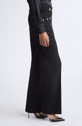 Balmain Balmain Pleated Virgin Wool Gabardine Trousers