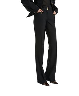 Balmain Balmain Pleated Wool Gabardine Trousers