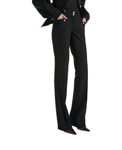 Balmain Balmain Pleated Wool Gabardine Trousers