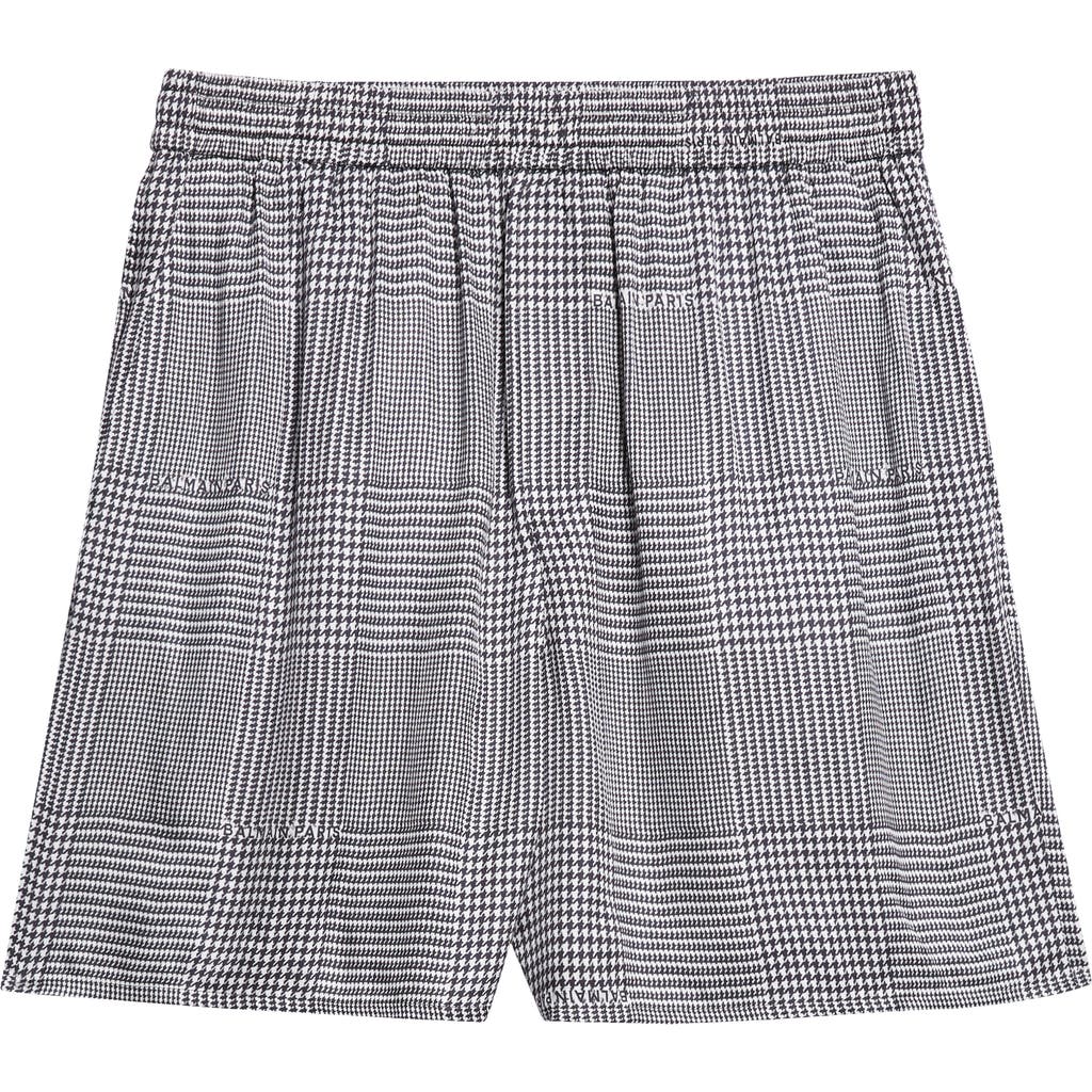Balmain Balmain Prince of Wales Logo Shorts