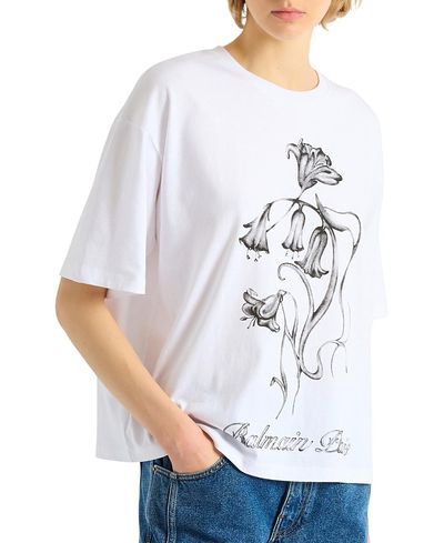 Balmain Balmain Printed Flower T-Shirt