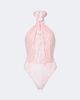 Balmain Balmain Printed halterneck swimsuit - 1