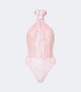 Balmain Balmain Printed halterneck swimsuit