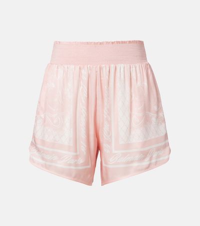 Balmain Balmain Printed satin shorts