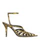 Balmain Balmain Python-Effect Leather Cage Sandals - 4