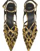 Balmain Balmain Python-Effect Leather Cage Sandals - 5