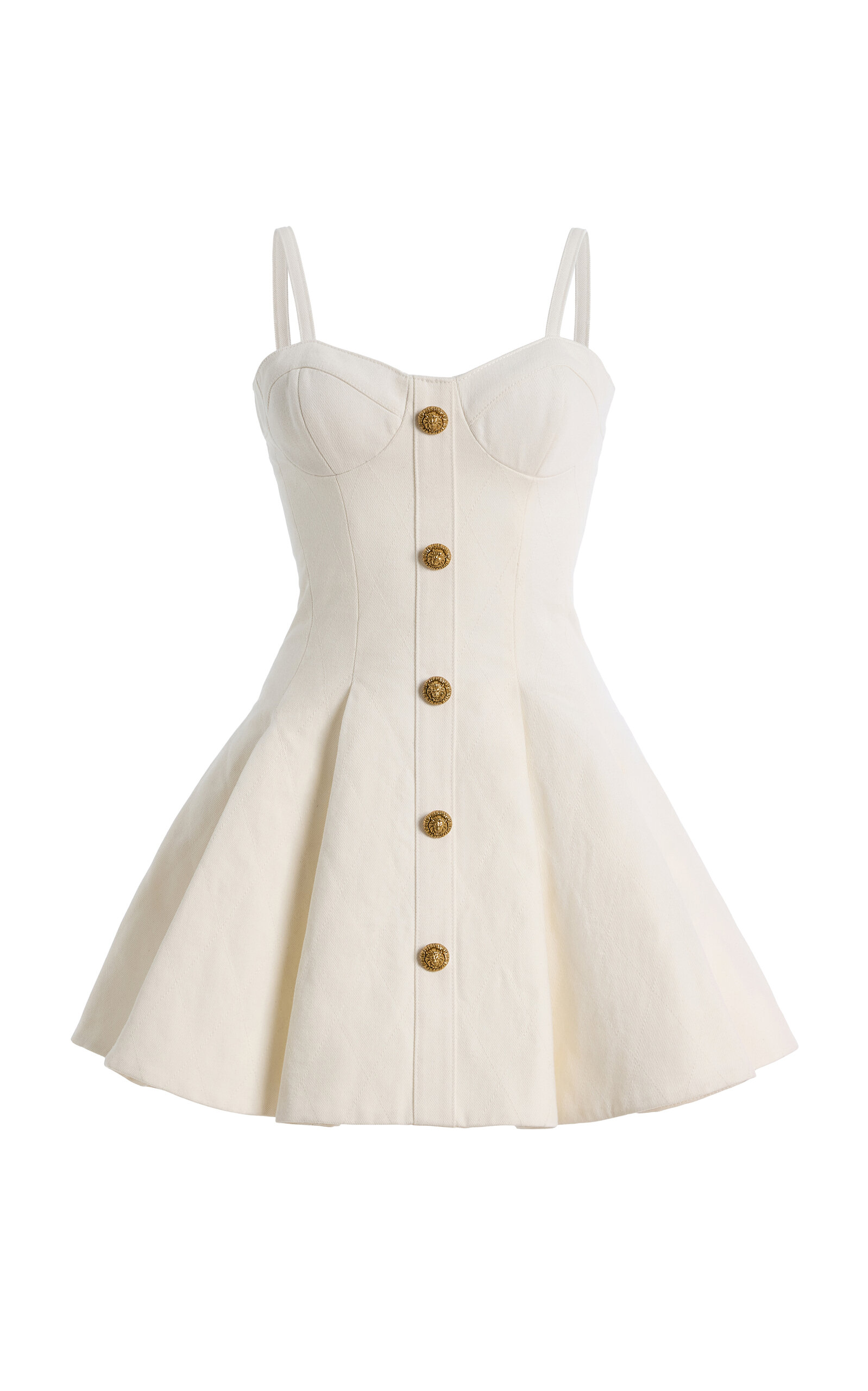 Balmain Balmain Quilted Denim Dress