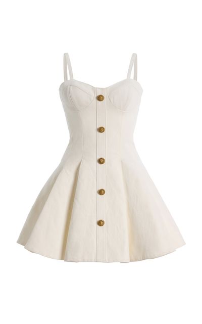 Balmain Balmain Quilted Denim Dress