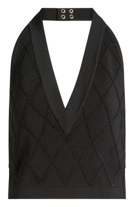 Balmain Balmain Quilted knit halterneck top