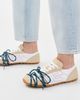 Balmain Balmain Racer 45-Suede Leather & Nylon Sneakers Crème/Blanc - 3