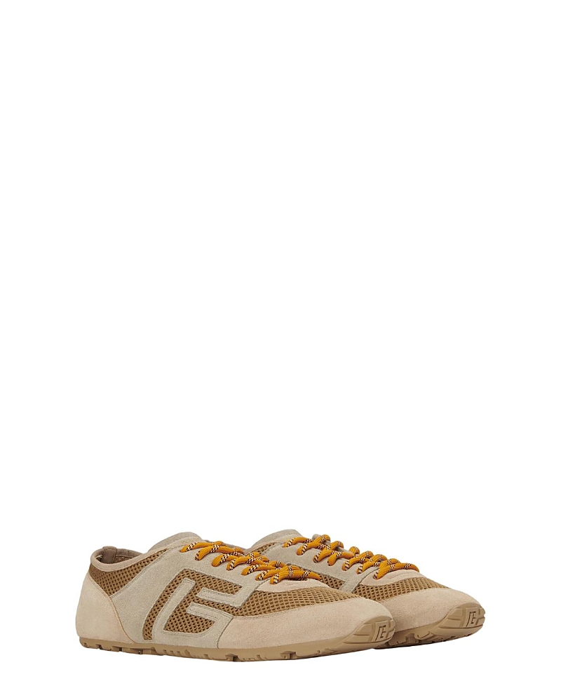Balmain Balmain Racer 45 Trainers in Mesh and Suede Leather