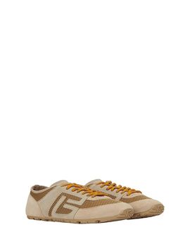 Balmain Balmain Racer 45 Trainers in Mesh and Suede Leather