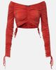 Balmain Balmain Ruched jersey crop top - 1