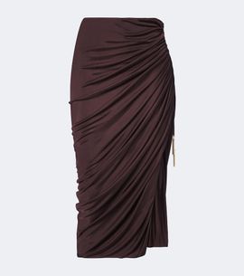 Balmain Balmain Ruched jersey midi skirt