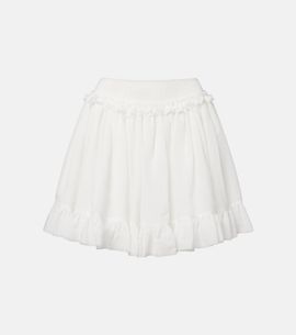 Balmain Balmain Ruffled poplin miniskirt