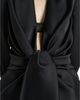 Balmain Balmain Satin Crepe Jacket with Tie Detail - 4