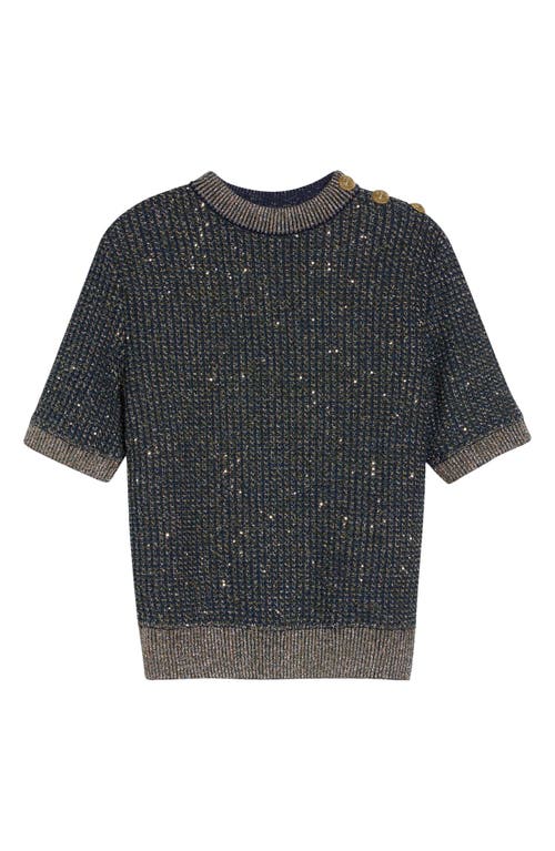 Balmain Balmain Sequin Crewneck Tweed Sweater