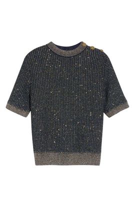 Balmain Balmain Sequin Crewneck Tweed Sweater