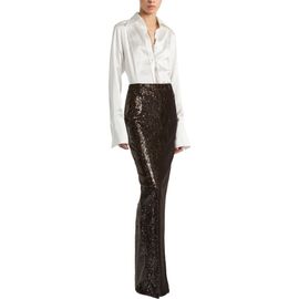 Balmain Balmain Sequinned Long Skirt