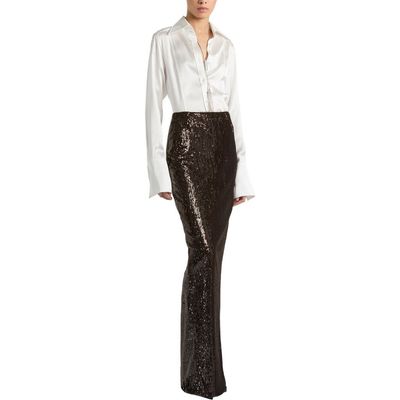 Balmain Balmain Sequinned Long Skirt