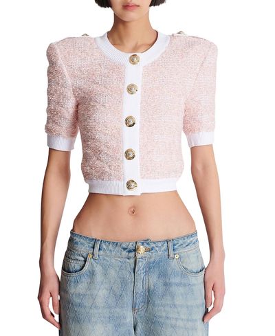 Balmain Balmain Short-Sleeved Knit Cardigan