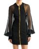 Balmain Balmain Short Jersey and Muslin Dress - 3
