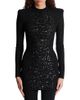 Balmain Balmain Short Sequin Dress in Crocodile Knit - 1