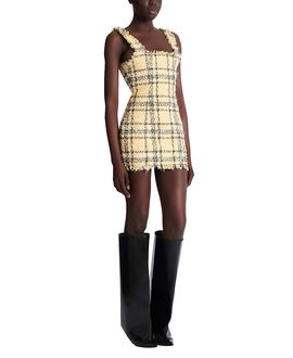 Balmain Balmain Short Strappy Dress in Glitter Tweed