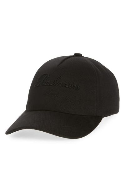 Balmain Balmain Signature Cotton Twill Baseball Cap
