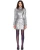 BALMAIN BALMAIN Silver 3 Buttons Sequins Minidress - 1