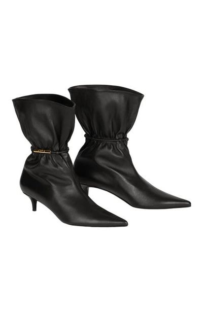 Balmain Balmain Sphynx Smooth Leather Ankle Boots