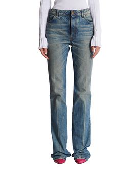 Balmain Balmain Straight-Leg Faded Denim Jeans in Blue