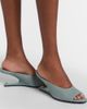 Balmain Balmain Suede cutout wedge mules - 2