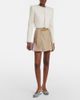 Balmain Balmain Suede cutout wedge mules - 6