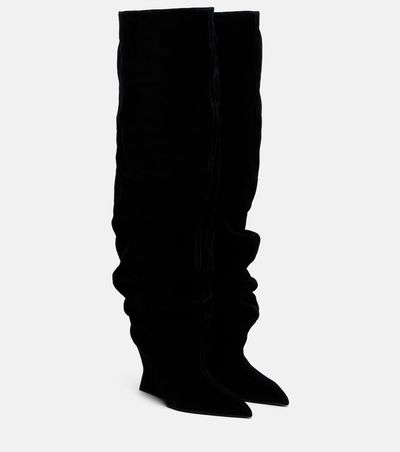 Balmain Balmain Suede over-the-knee boots