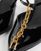Balmain Balmain Sync Chain Kitten Slingbacks Noir - 6