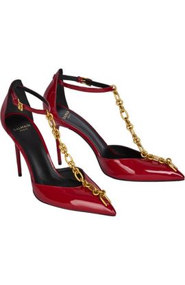 Balmain Balmain Sync Patent Leather Stilettos With Pointed Toe