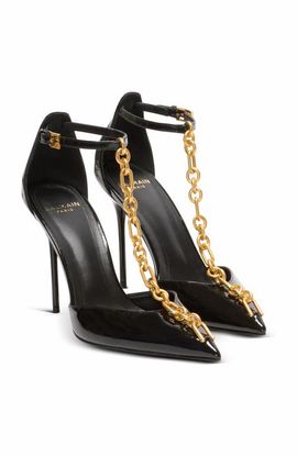 Balmain Balmain Sync Patent Leather Stilettos With Pointed Toe