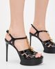 Balmain Balmain Sync Platform Sandals In Patent Lambskin 0PA Noir - 3