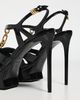 Balmain Balmain Sync Platform Sandals In Patent Lambskin 0PA Noir - 4