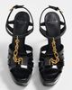 Balmain Balmain Sync Platform Sandals In Patent Lambskin 0PA Noir - 5
