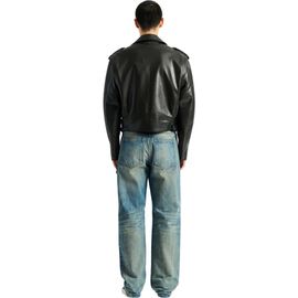 Balmain Balmain Textured leather biker jacket