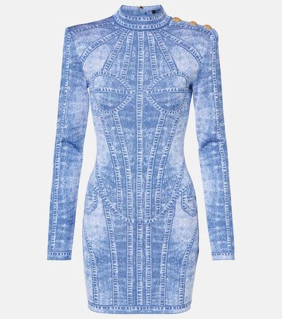 Balmain Balmain Trompe l'Åil jacquard minidress