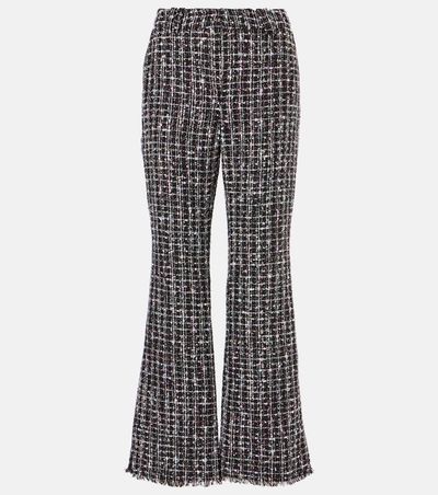 Balmain Balmain High-rise tweed flared pants