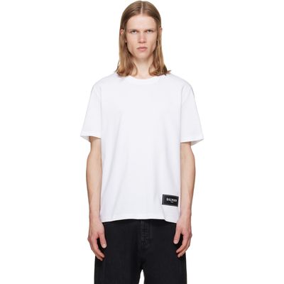 BALMAIN BALMAIN Two-Pack Black & White 'Balmain Vintage' T-shirts