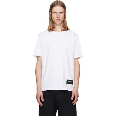 BALMAIN BALMAIN Two-Pack White 'Balmain Vintage' T-shirts
